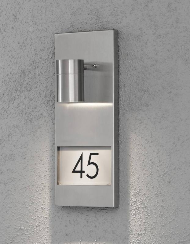 Konstsmide 7655-000 Modena Hausnummern- und Wandleuchte aus Edelstahl